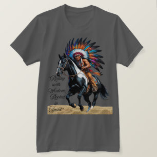 Camiseta Cavalgando com Sabedoria, Enraizado em Espírito”
