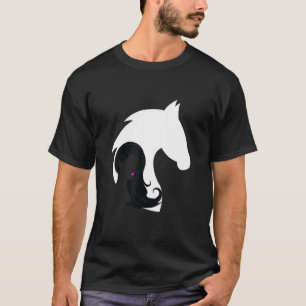 Camiseta Cavalgando Motivo de Cavalo de Montar Amor