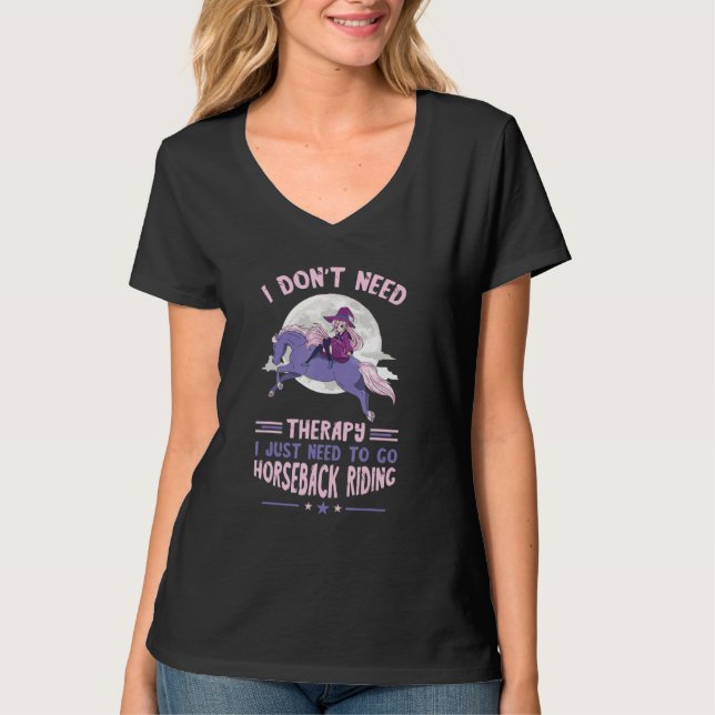 Camiseta Cavalgando Wicca Cavaleiro Não Preciso Ter (Frente)