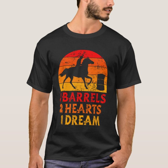Camiseta Cavalgar Barril Corrida De Barril Cavalgada Rodeio (Frente)