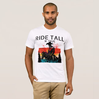 Camiseta Cavalgue ereto e verdadeiro