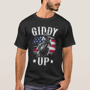 Camiseta Cavalgue Vaqueiro Rodeio Ocidental Bandeira Americ