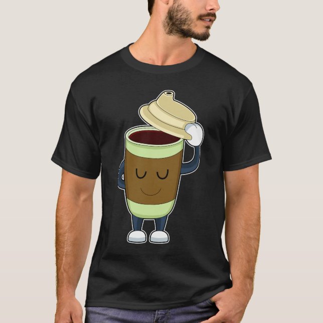 Camiseta Cavalheiro Café para ir (Frente)