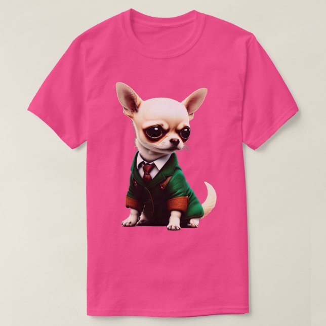 Camiseta cavalheiro Chihuahua (Frente do Design)