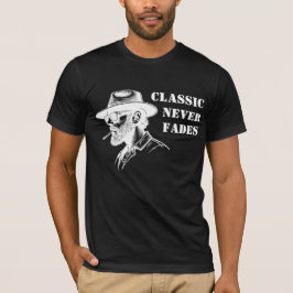 Camiseta Cavalheiro do Estilo Vintage com o Chapéu Fedora