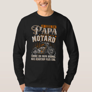 Camiseta Cavalheiros - Je Suis Un Papa Motard Qui Dit Mo