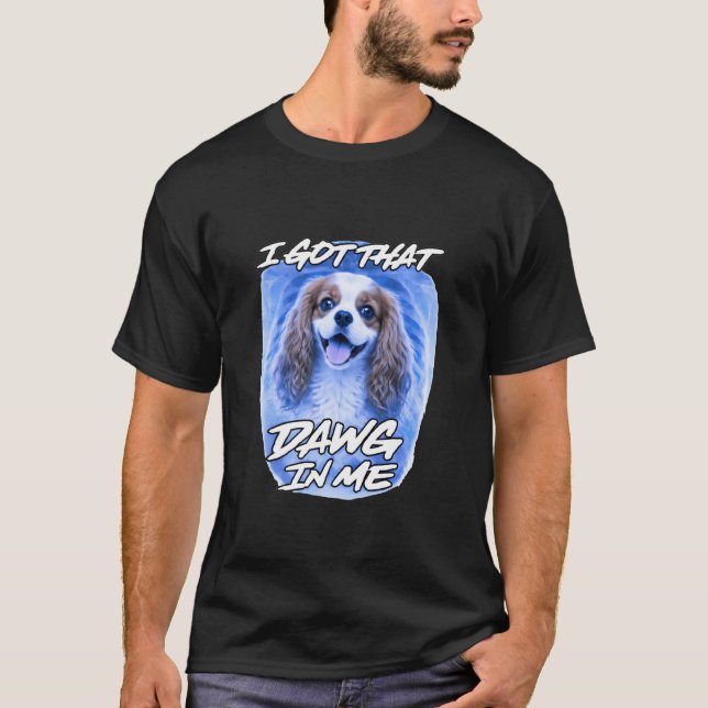 Camiseta Cavalier Eu Tenho Esse Cachorro em Mim Xray Irônic (Frente)
