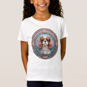 Camiseta Cavalier King Charles Pastel Unicorn StainGlass