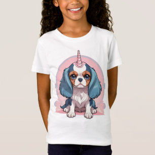 Camiseta Cavalier King Charles Pink Pastel Unicorn