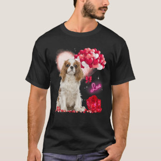 Camiseta Cavalier King Charles Spaniel Balloon Heart Valent