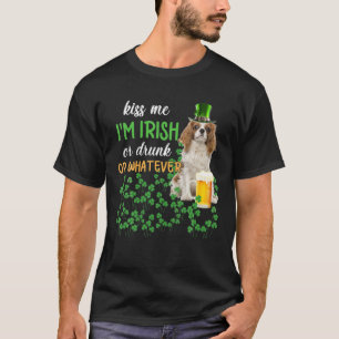 Camiseta Cavalier King Charles Spaniel Beija-me Sou Irlandê