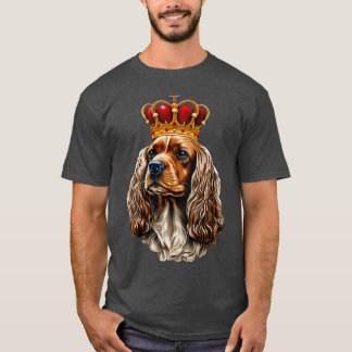 Camiseta Cavalier King Charles Spaniel cão vestindo uma cor