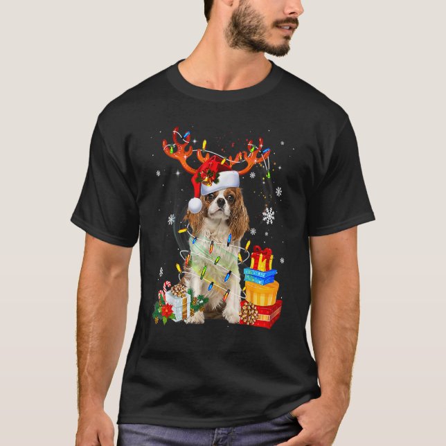 Camiseta Cavalier King Charles Spaniel Christmas Reindeer S (Frente)