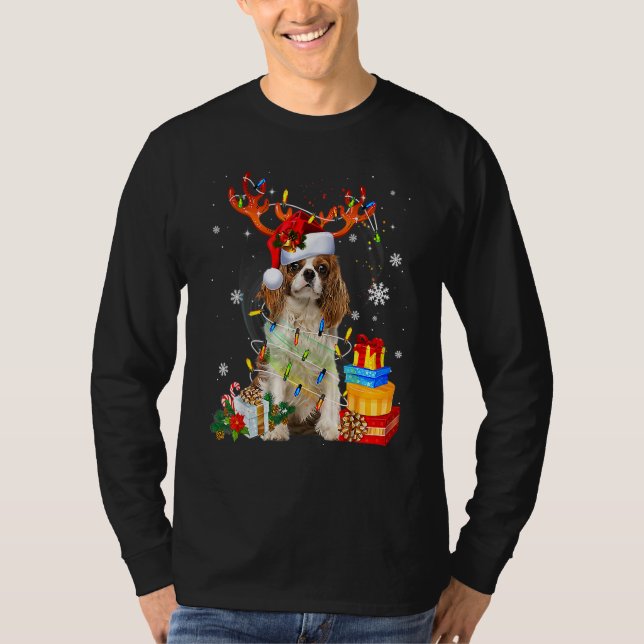Camiseta Cavalier King Charles Spaniel Christmas Reindeer S (Frente)