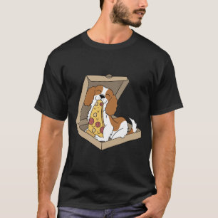 Camiseta Cavalier King Charles Spaniel Comendo Pizza Funny