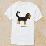 Camiseta Cavalier King Charles Spaniel Dog Personalizado<br><div class="desc">Design de cão para amantes de os animais,  Cavalier Rei Charles Spaniel,  de preto e tenro. Arte original de Nic Squirrell. Altere o nome ou texto a ser personalizado.</div>