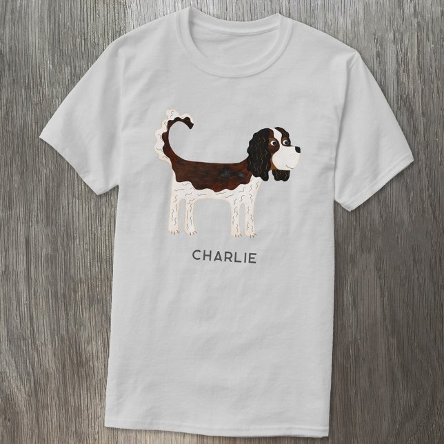 Camiseta Cavalier King Charles Spaniel Dog Personalizado (Criador carregado)