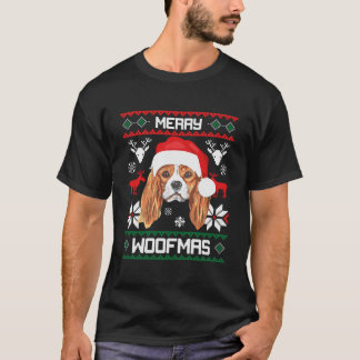 Camiseta Cavalier King Charles Spaniel Feliz Woofmas Xmas X