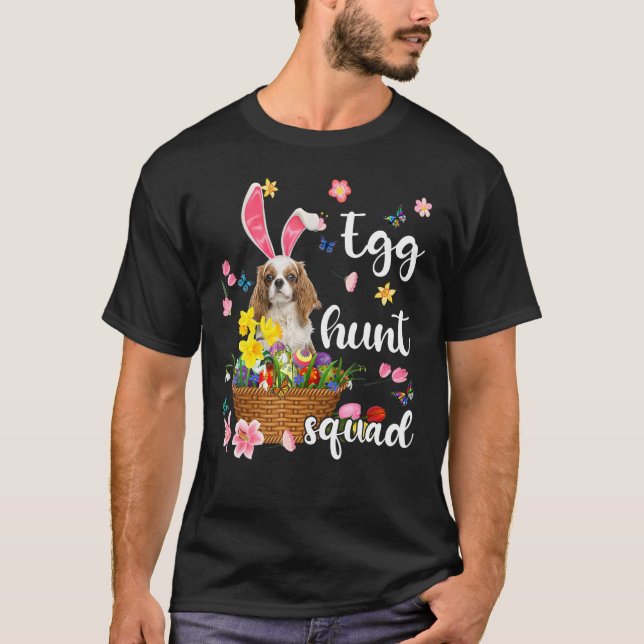 Camiseta Cavalier King Charles Spaniel Felz pascoa Day Egg (Frente)