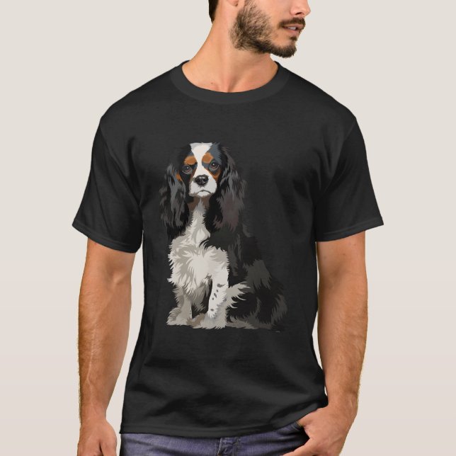 Camiseta Cavalier King Charles Spaniel Gifts Dog Pop Art Fo (Frente)