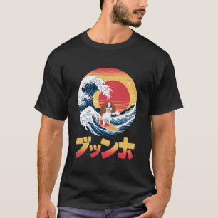 Camiseta Cavalier King Charles Spaniel Kanagawa Wave Dog