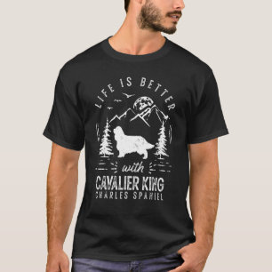 Camiseta Cavalier King Charles Spaniel Life Melhor Pai Mãe