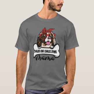 Camiseta Cavalier King Charles Spaniel Mama Dia de as mães