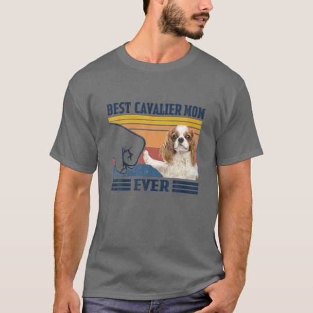 Camiseta Cavalier King Charles Spaniel Melhor Cavaleiro Mãe (Frente)