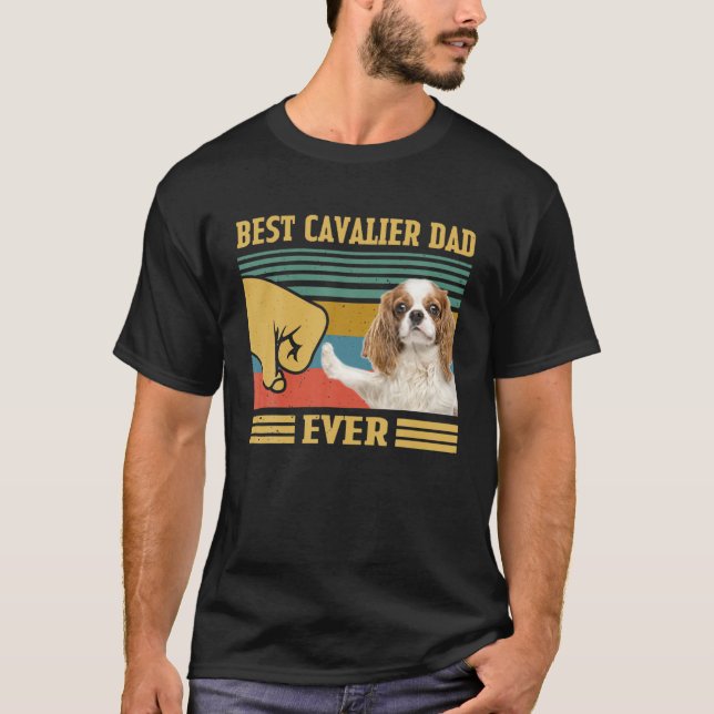Camiseta Cavalier King Charles Spaniel Melhor Pai De Cachor (Frente)