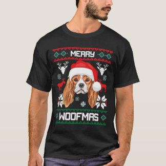 Camiseta Cavalier King Charles Spaniel Merry Woofmas