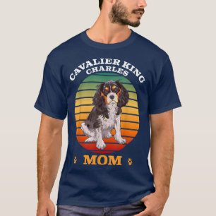 Camiseta Cavalier king charles spaniel mom retro dog owner 