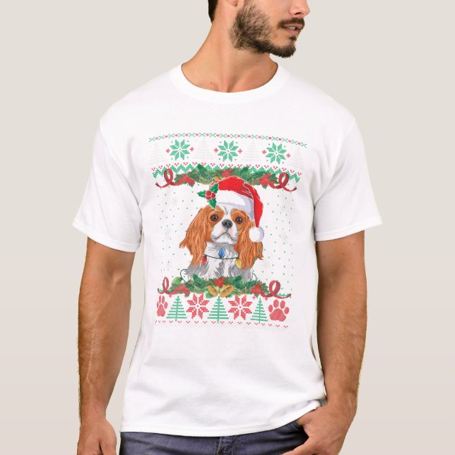 Camiseta Cavalier King Charles Spaniel Natal (Frente)