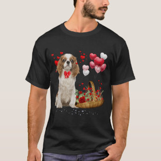 Camiseta Cavalier King Charles Spaniel Red Heart Namorados