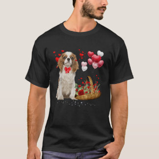 Camiseta Cavalier King Charles Spaniel Red Heart Namorados