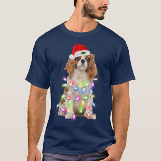 Camiseta Cavalier King Charles Spaniel Santa Christmas Ligh