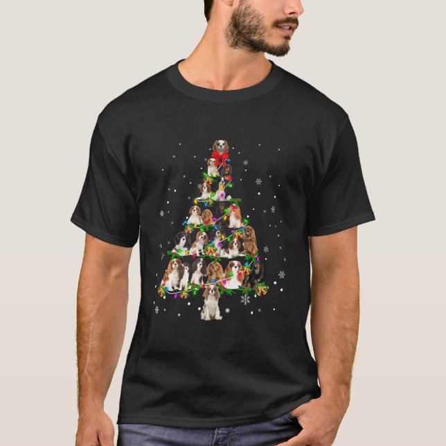 Camiseta Cavalier King Charles Spaniel Tree X-Mas (Frente)