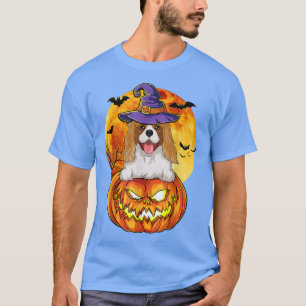 Camiseta Cavalier King Charles Spaniel Witch Pumpkin Hallow