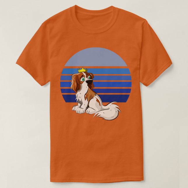 Camiseta Cavalier Retro Blue (Frente do Design)