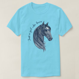 Camiseta Cavalo Aluga Apenas Uma Menina Que Ama Cavalos