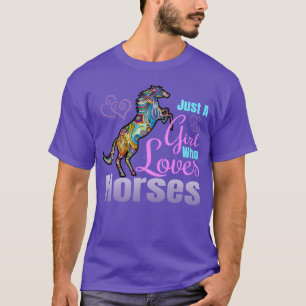 Camiseta Cavalo Aluguel Apenas Uma Menina Que Adora Cavalos