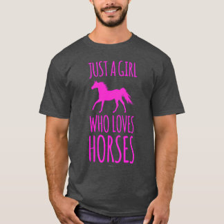 Camiseta Cavalo Aluguel Apenas Uma Menina Que Ama Cavalos E