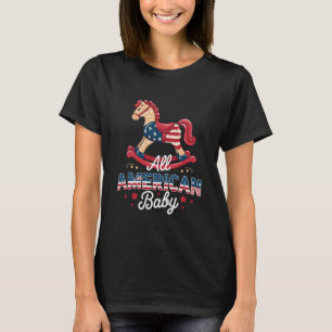 Camiseta Cavalo Americano de Balanço Tema Patriótico