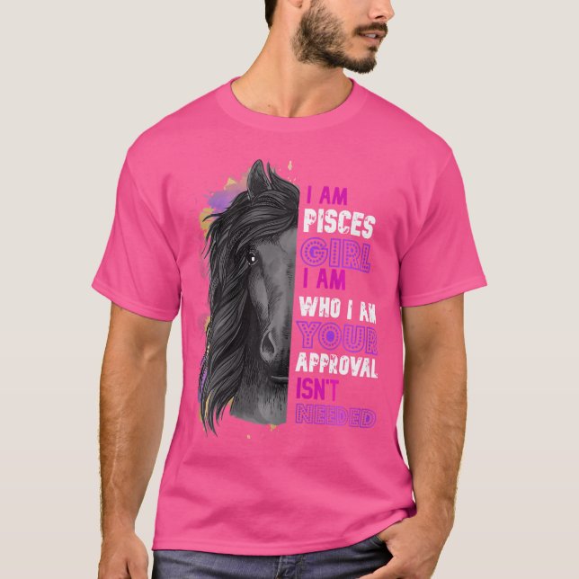 Camiseta Cavalo Amo Peixes Menina Adora Cavalos Andando E (Frente)