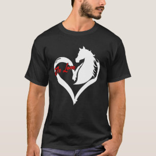 Camiseta Cavalo Amor Gráfico Amante de Cavalos Equitação Ca