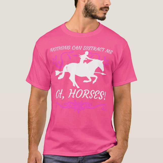Camiseta Cavalo Andando Cavalos Cavaleiros Cavaleiro Engraç (Frente)