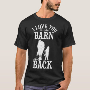 Camiseta Cavalo Andando Fazendeiro Que Te Amo Ao Celeiro A