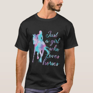 Camiseta Cavalo Andando Por Água, Apenas Uma Menina Que Ama