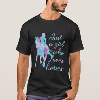 Camiseta Cavalo Andando Por Água, Apenas Uma Menina Que Ama