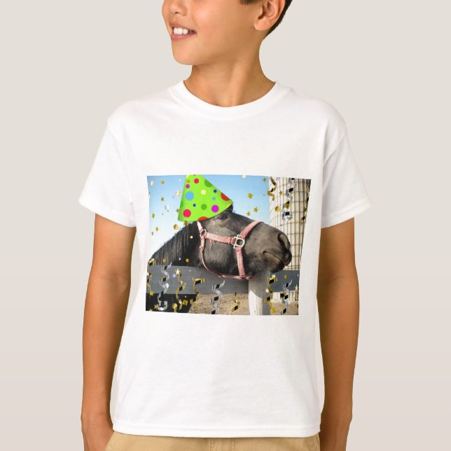 Camiseta Cavalo-animal de festa (Frente)