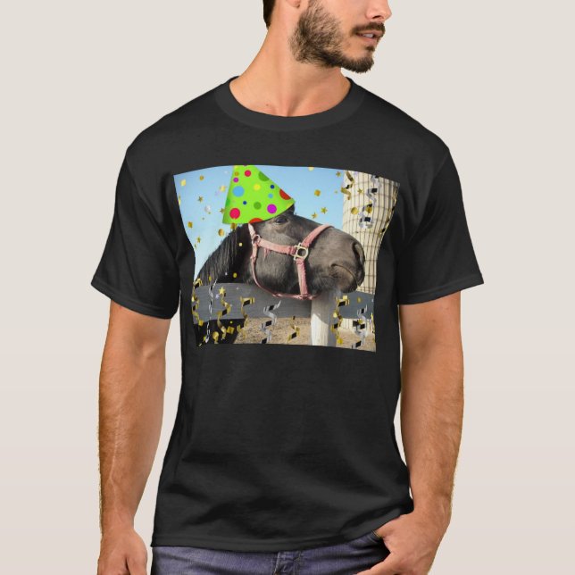 Camiseta Cavalo-animal de festa (Frente)